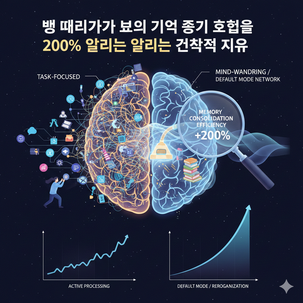 멍 때리기가 뇌의 기억 정리 효율을 200% 올리는 과학적 이유 1