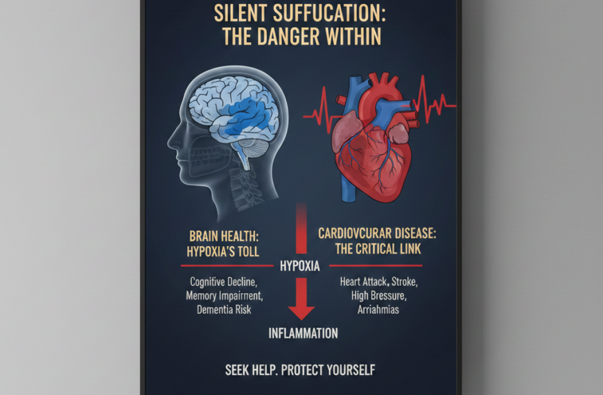 가이드: 수면 무호흡증으로 인한 저산소증이 뇌 건강과 심혈관 질환에 미치는 영향 경고. 6