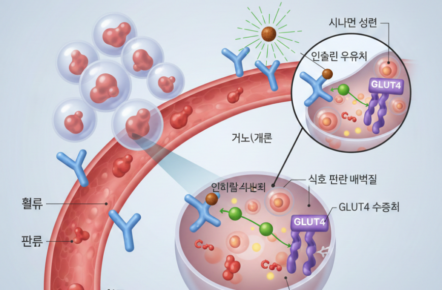 시나몬 성분이 인슐린 민감도를 높여 혈당 조절에 도움을 주는 원리 서술. 5