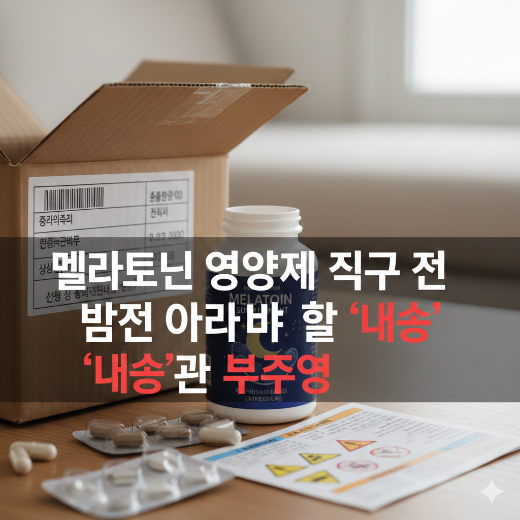 멜라토닌 영양제 직구 전 반드시 알아야 할 '내성'과 '부작용' 1