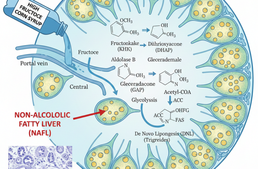 액상과당이 간에서 직접 대사되어 비알코올성 지방간을 유발하는 과정을 과학적으로 분석. 4
