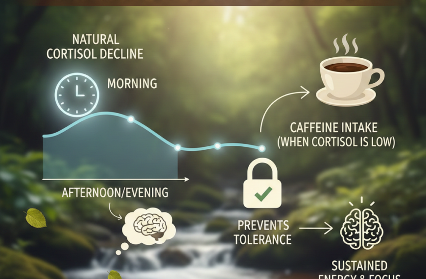 가이드: 천연 각성 호르몬인 코르티솔 수치가 낮아지는 시점에 카페인을 넣어야 내성이 안 생긴다는 원리 설명. 4