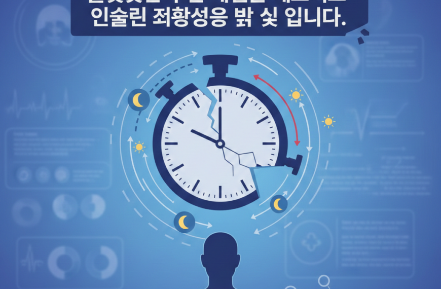 가이드: 불규칙한 수면 패턴이 생체 리듬을 깨뜨려 인슐린 저항성까지 높일 수 있다는 연구 결과 인용. 7