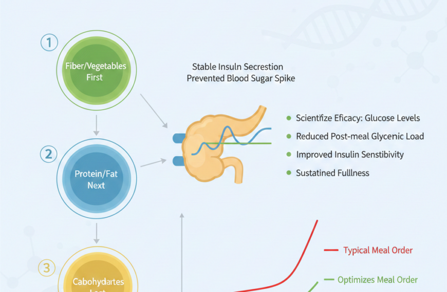 혈당 스파이크를 막아 인슐린 분비를 안정화하는 식사 순서의 과학적 효능. 6