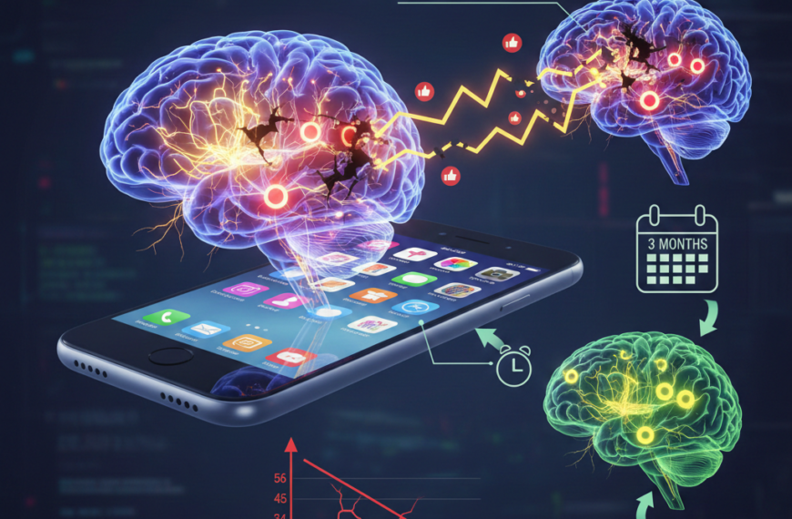 가이드: 스마트폰의 즉각적 보상이 도파민 수용체를 어떻게 망가뜨리는지와 복구 기간 제시. 6