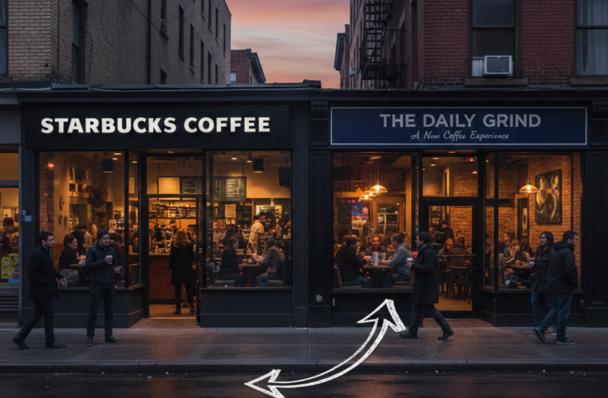 왜 스타벅스 옆에는 항상 또 다른 카페가 생길까? 호텔링의 법칙 6